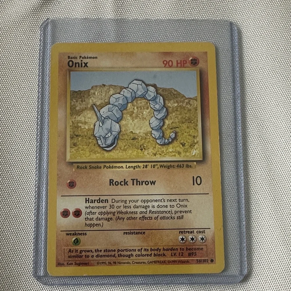 first edition onix pokemon card  Base Set #56(Shadowless) Uncommon Card Type Onix [1st Edition] #69 Prices
